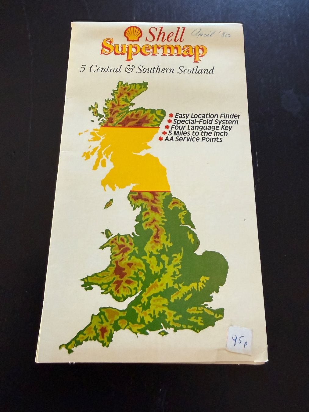 Cartine & Atlanti: Shell Supermap Schottland, England, Central, Süd, 1980 – Usato da Erstfeld venduto da Mario_boe0