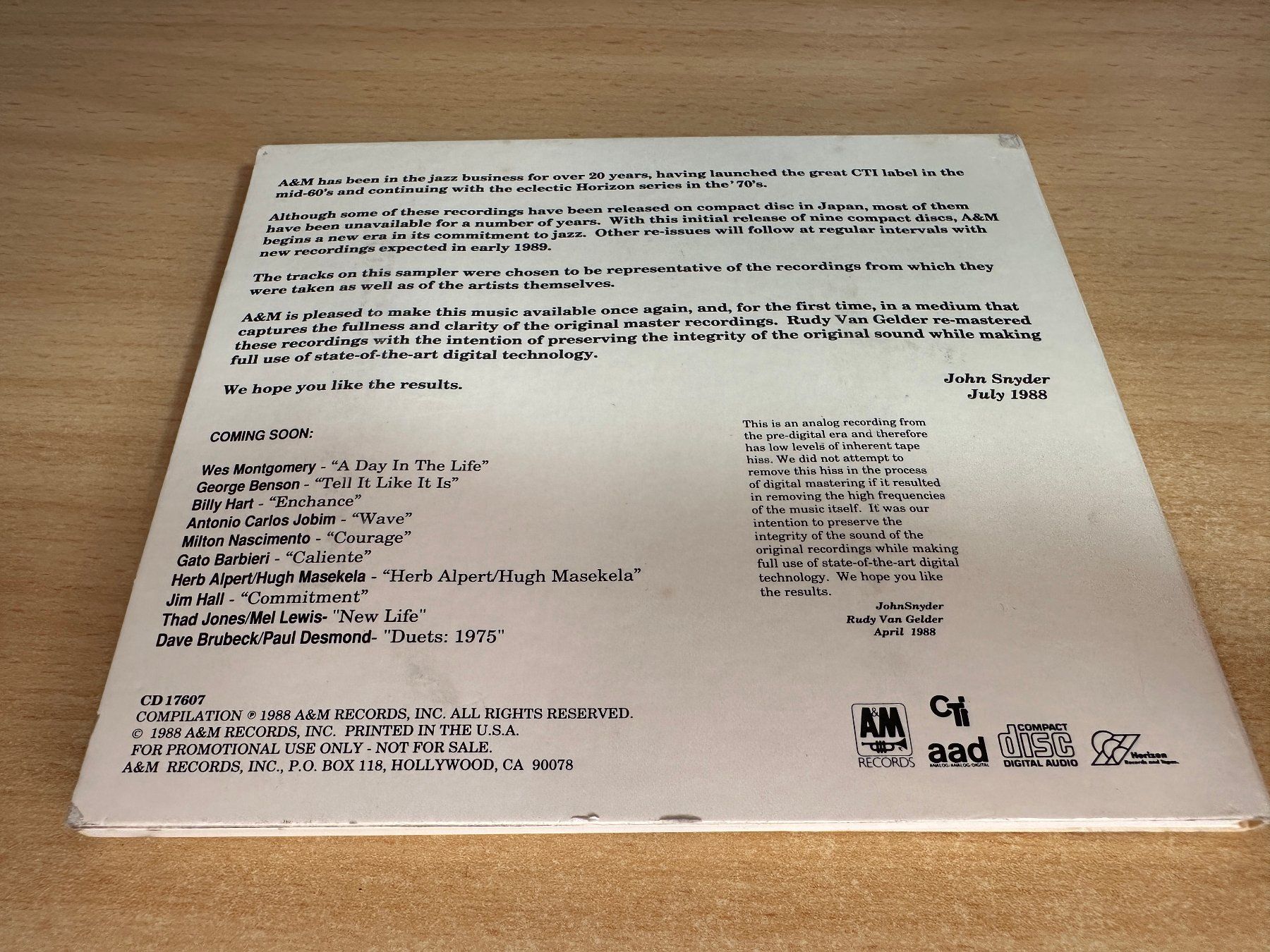 CDs: Various – Jazz Heritage Sampler – Gebraucht aus Rikon im Tösstal von Alpenmutz 1