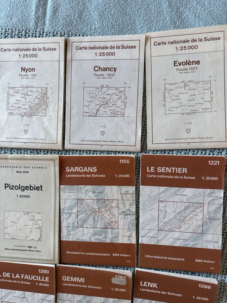 Cartine & Atlanti: Landeskarten der Schweiz, Konvolut – Usato da Eschenz venduto da Belladog 2