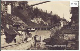 Fribourg - Les Fortification du Gotteron et la Pont suspendu