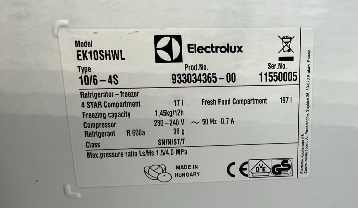 Electrolux Frigoriferi: Electrolux Kühlschrank EK10SHWL – Usato da Eschenz venduto da woniek 4
