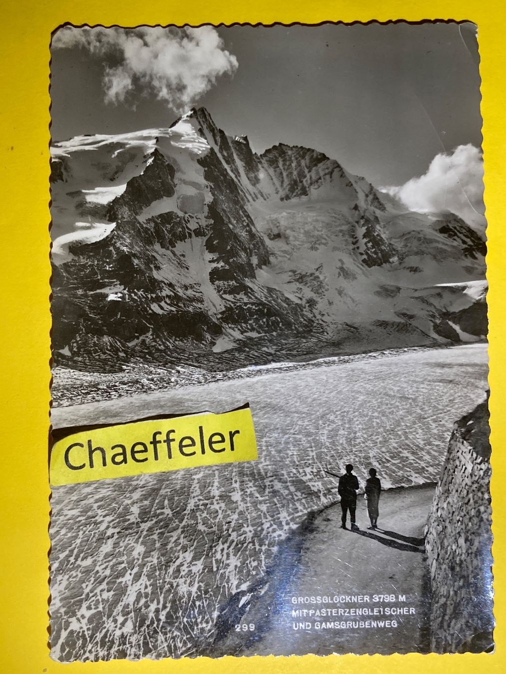 Cartoline postali: Grossglockner mit Pasterzengletscher und Gamsgrubenweg – Usato da Zürich venduto da Chaeffeler