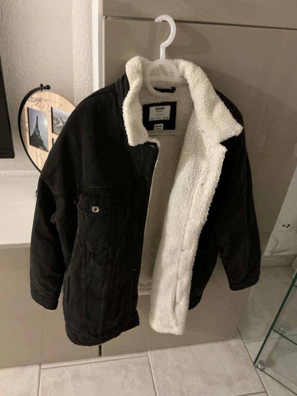 Bershka Giacche: Schwarze Jeansjacke mit Teddyfutter Gr.S Bershka – Usato da Würenlos venduto da Chicca2004 2