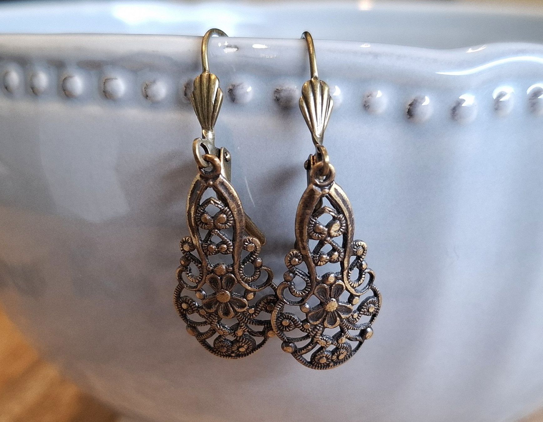 Orecchini pendenti & Orecchini a lobo: DONNA - Messingohrringe – Nuovo e nell'imballaggio originale da Mühlethal venduto da nicita-modeschmuck