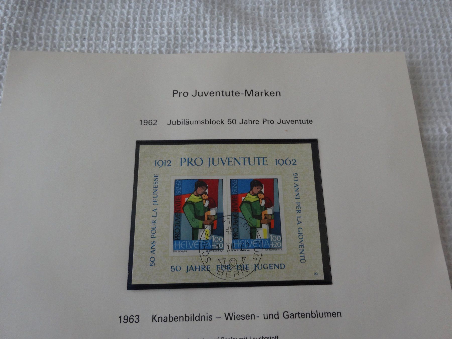 Tutti i francobolli: Pro Juventute 1 Seite 1962 1963 gest. – Usato da Neerach venduto da jenny062 1