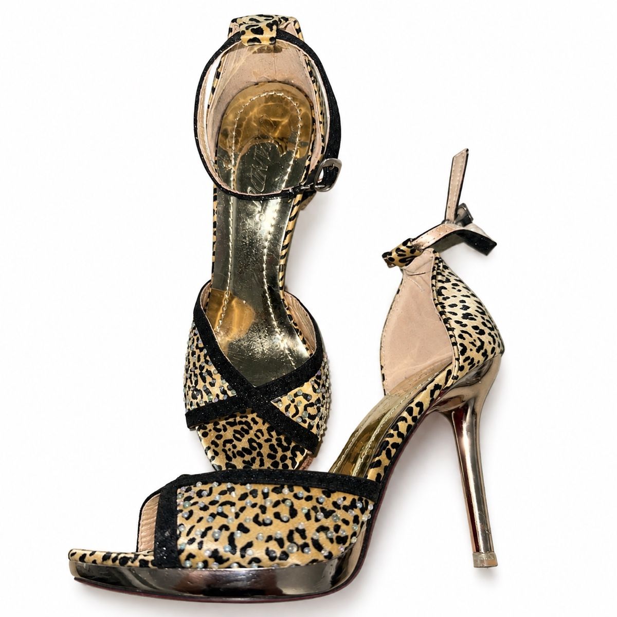 Scarpe da donna: Leoparden High Heels mit Strass Grösse 35 – Usato da Aarberg venduto da LovelyThings_ 4