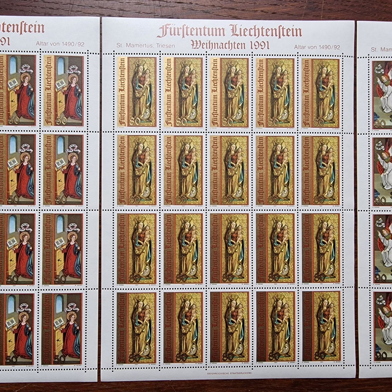 Tutti i francobolli: FL 1991 Serie Bogen "Weihnachten" postfrisch – Nuovo (secondo la descrizione) da Aesch LU venduto da briefmarken.uray 2