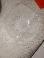 Glass Schale Blattform klar Dekorationsschale