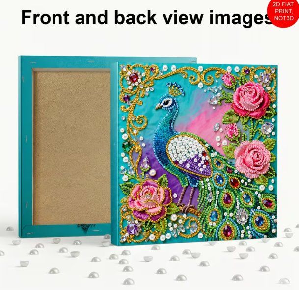 Kit bricolage: Diamond Painting Pfau-17-Brahmen-526 – Nuovo e nell'imballaggio originale da Obergösgen venduto da Diydiamant 3