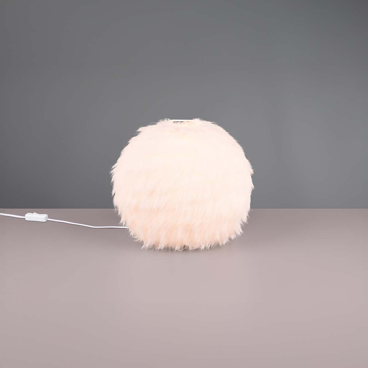 Lampen: Tischleuchte, Weiss, Plüsch, 30 cm Ø – Neu (gemäss Beschreibung) aus Kreuzlingen von Smart-Light