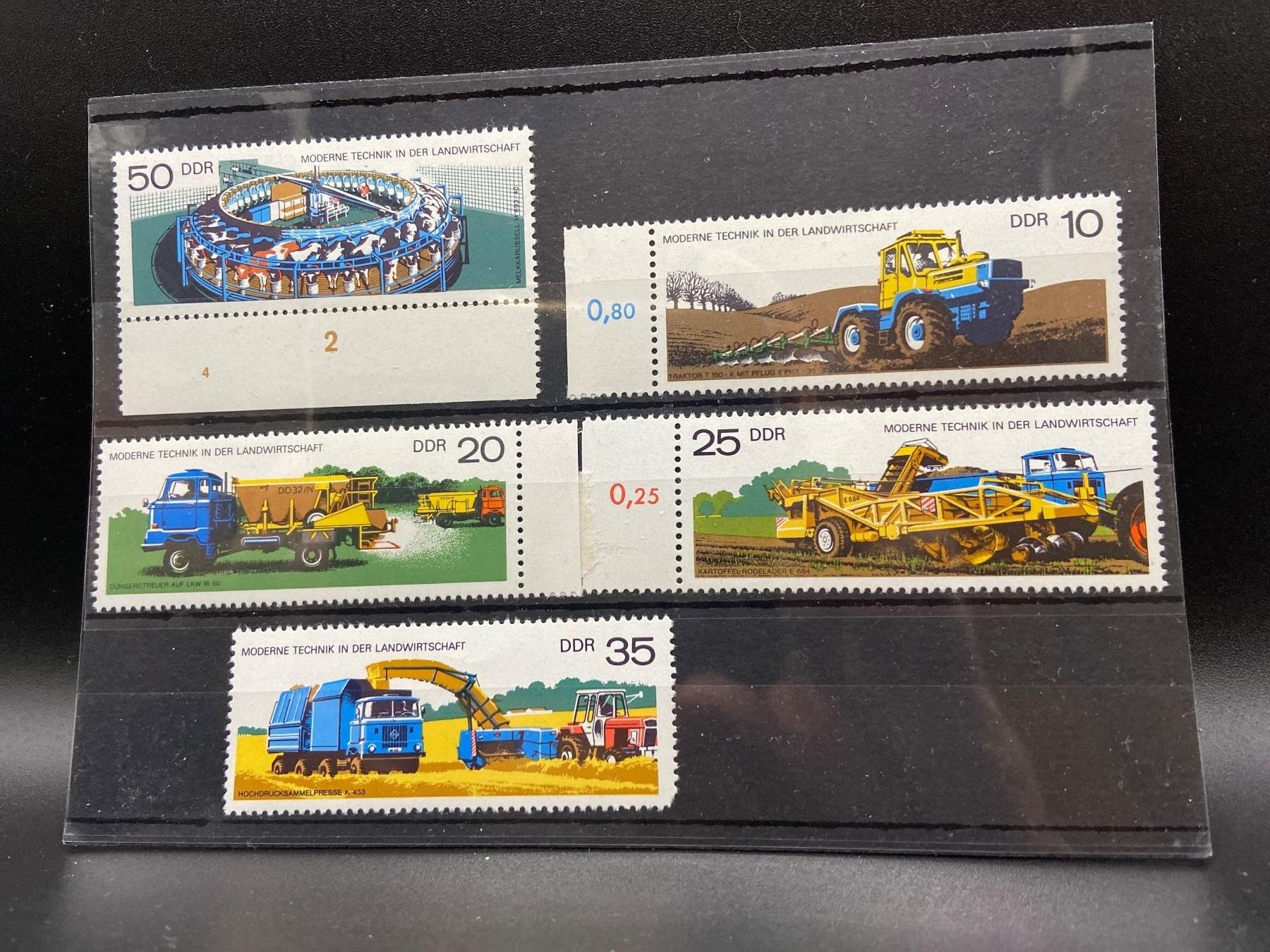 Tutti i francobolli: DDR 1977 Landwirtschafts Technik ** – Usato da Wil SG venduto da fva01