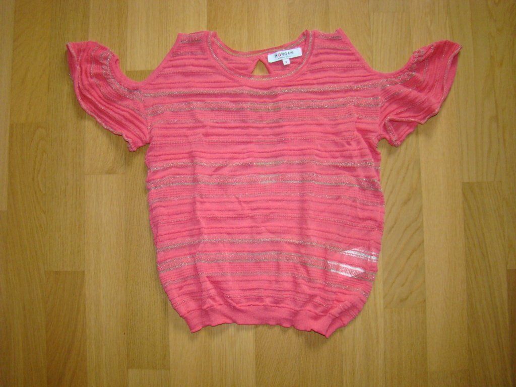 Morgan T-shirt: Morgan, t-shirt ajouré corail – Nuovo (secondo la descrizione) da Lussery-Villars venduto da pousinete02 5
