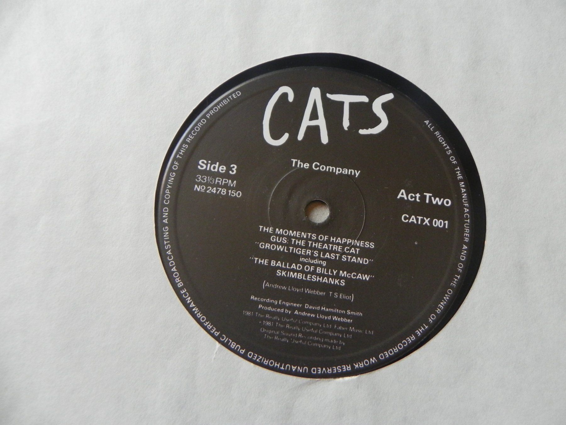 Schallplatten: Doppel LP Musical Cats 1981 Broadway Andrew Lloyd Webber – Gebraucht aus Siebnen von krimsie 6