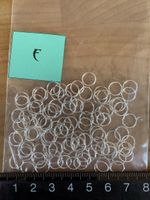 100 Ösen Silber farbig / für Modeschmuck