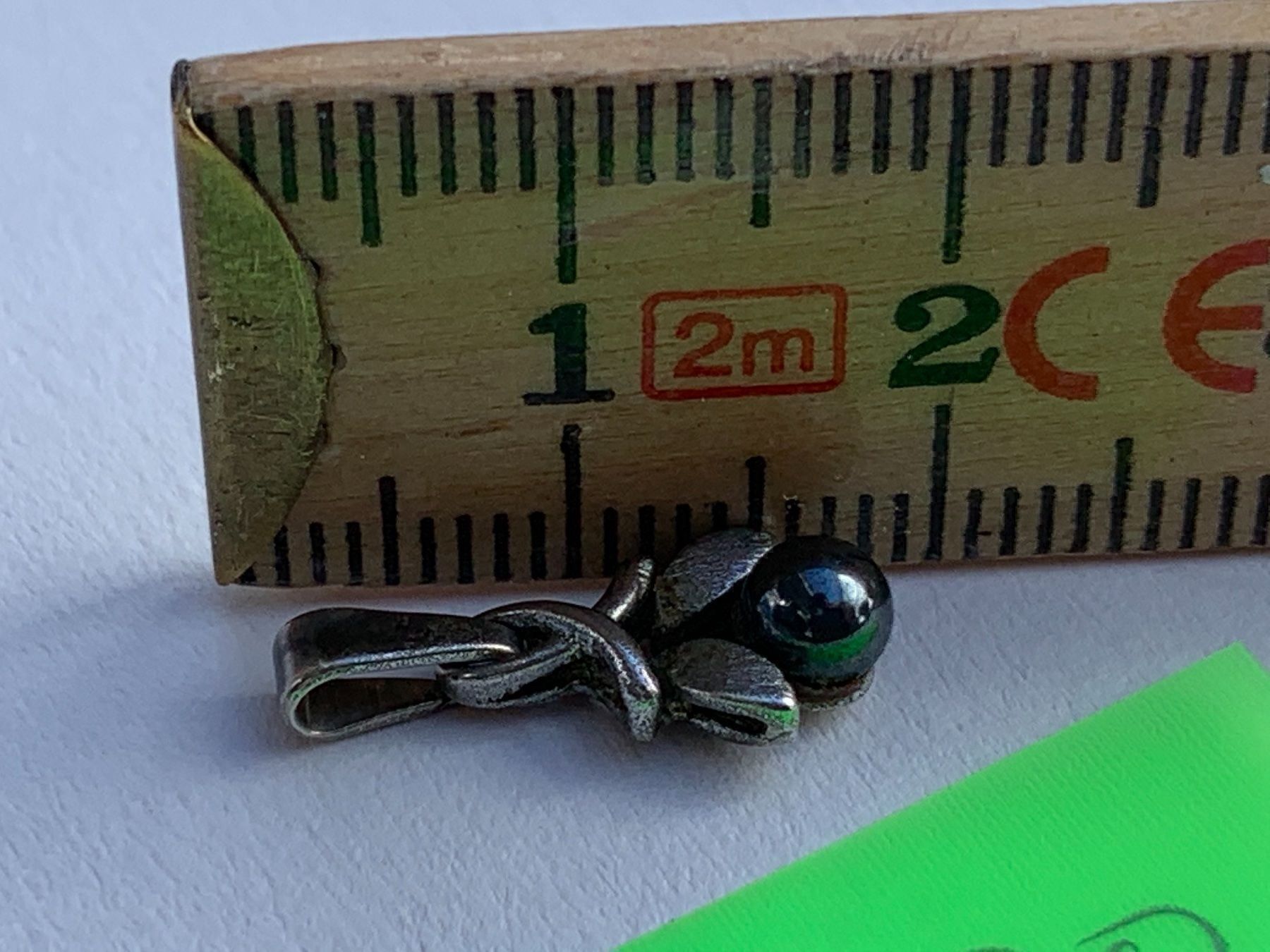 Anhänger: Silberanhänger Hämatit lorbeer mini – Gebraucht aus Dittingen von Bijoubelle 5