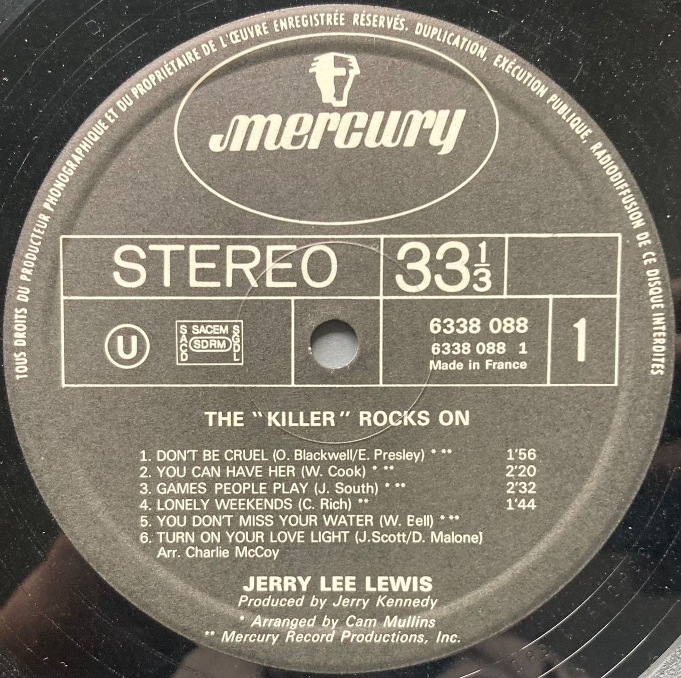 Schallplatten: JERRY LEE LEWIS - THE "KILLER" ROCKS ON – Gebraucht aus Poliez-Pittet von Newtown-Records 2
