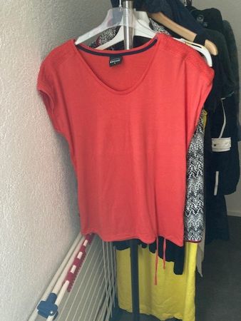 rotes T-Shirt Gr. S Gr. 36/38 aus Modal und Baumwolle