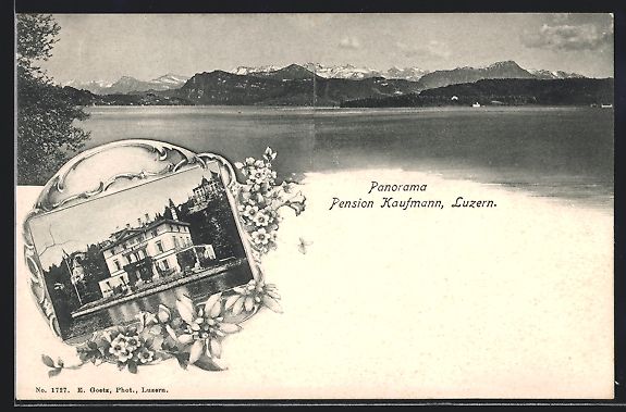 Cartes postales: AK Luzern, Pension Kaufmann, Panorama – D'occasion à Berlin par bartko-reher