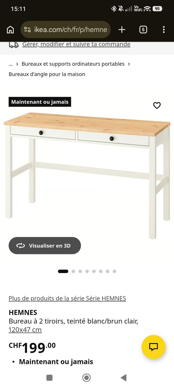 Scrivanie: Bureau Hemnes Ikea – Usato da Ecoteaux venduto da ian_7snf 1