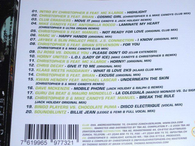 CD: 3CD's + double CD - Luis, Breakestra, Christopher, BestRock – Usato da Unterbäch VS venduto da diquq 3