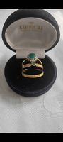 Lot de bagues en Or (Urech) Émeraude/Diamants 18K Taille 56