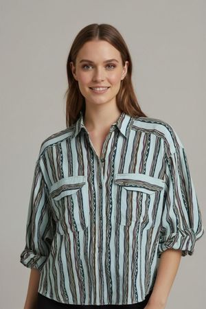 Somebody Gestreiftes Button-Down-Hemd - Größe S