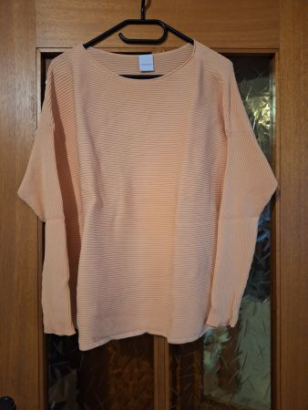 Damen Pullover gerippt pastell orange Grösse 40 42 neu