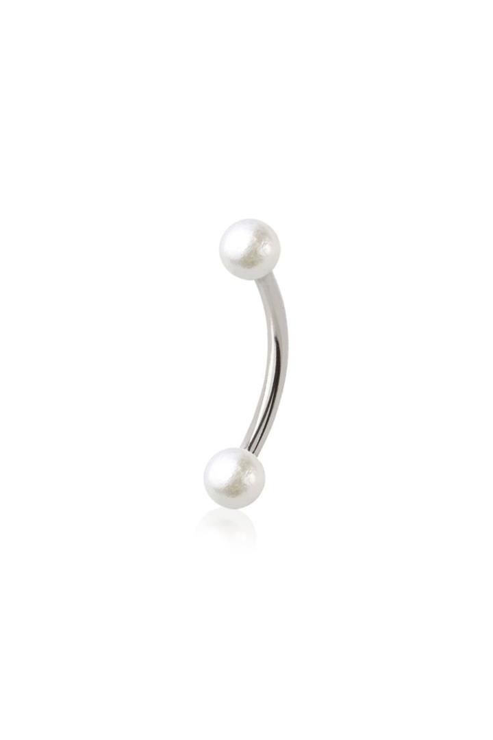 Piercingschmuck: Gebogener Stab mit Gewinde und Perlen Piercing – Neu und originalverpackt aus Döttingen von Orangeroad