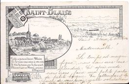 SAINT - BLAISE, carte Oscar Huguenin