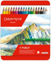 666.318 PABLO * Caran d'Ache * 18 Farbstifte im Metall-Etui