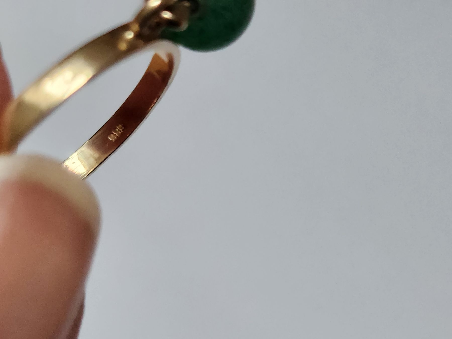 Ringe: Goldring mit grünem Stein - 585 gestämpelt – Gebraucht aus St. Gallen von GIULESGG 7
