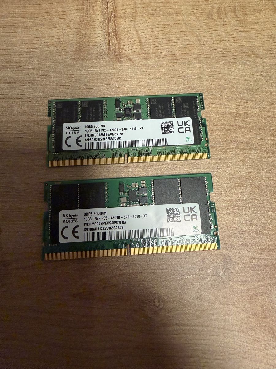 Memoria / RAM: 32GB DDR5 4800 SODIMM – Usato da Gams venduto da Tesacte