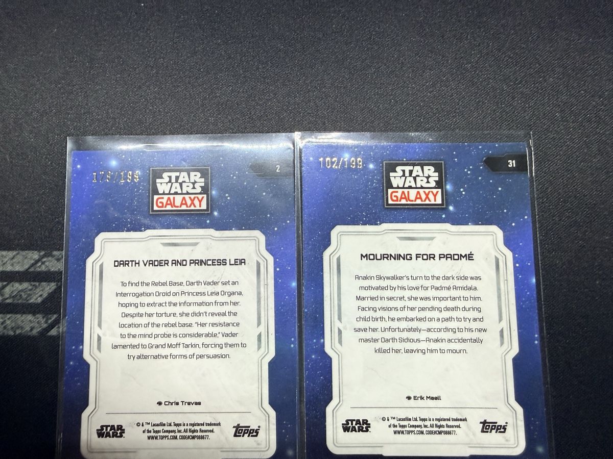Topps Carte collezionabili: Star Wars galaxy Topps 2024 11 numérotés – Nuovo (secondo la descrizione) da Pomy venduto da Asw.luxury 7