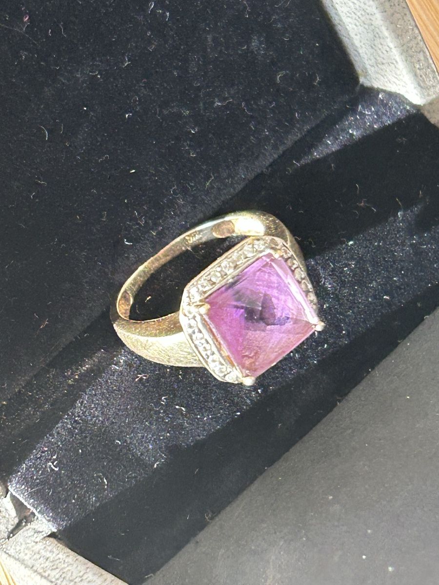 Anelli: Goldring 585 Amethyst Diamanten – Usato da Roggwil BE venduto da Viking72 7