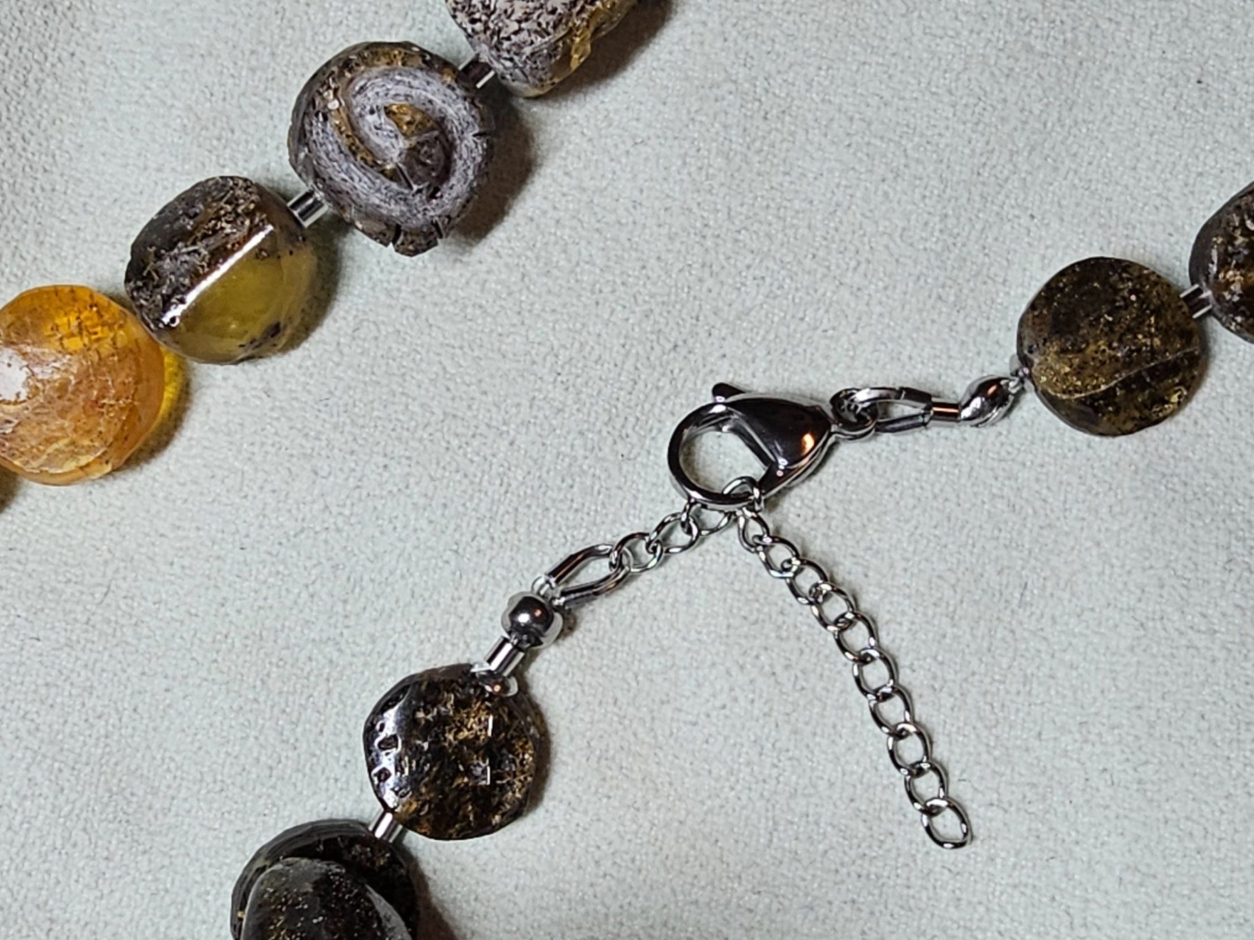Catenine: 20g Bernsteinkette dunkle Scheiben - Handarbeit Talisman – Nuovo (secondo la descrizione) da Riedt b. Erlen venduto da Gottestraene 6