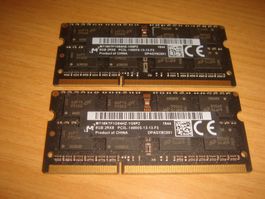 2 stück 8gb ddr3 PC3L 14900 RAM für Laptop.