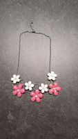 Modeschmuck Blumen weiss pink