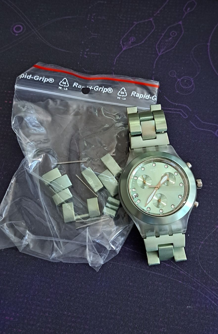 Swatch Uhren: Swatch Diaphane Irony Uhr hellgrün – Gebraucht aus Aarau von McFlurry92