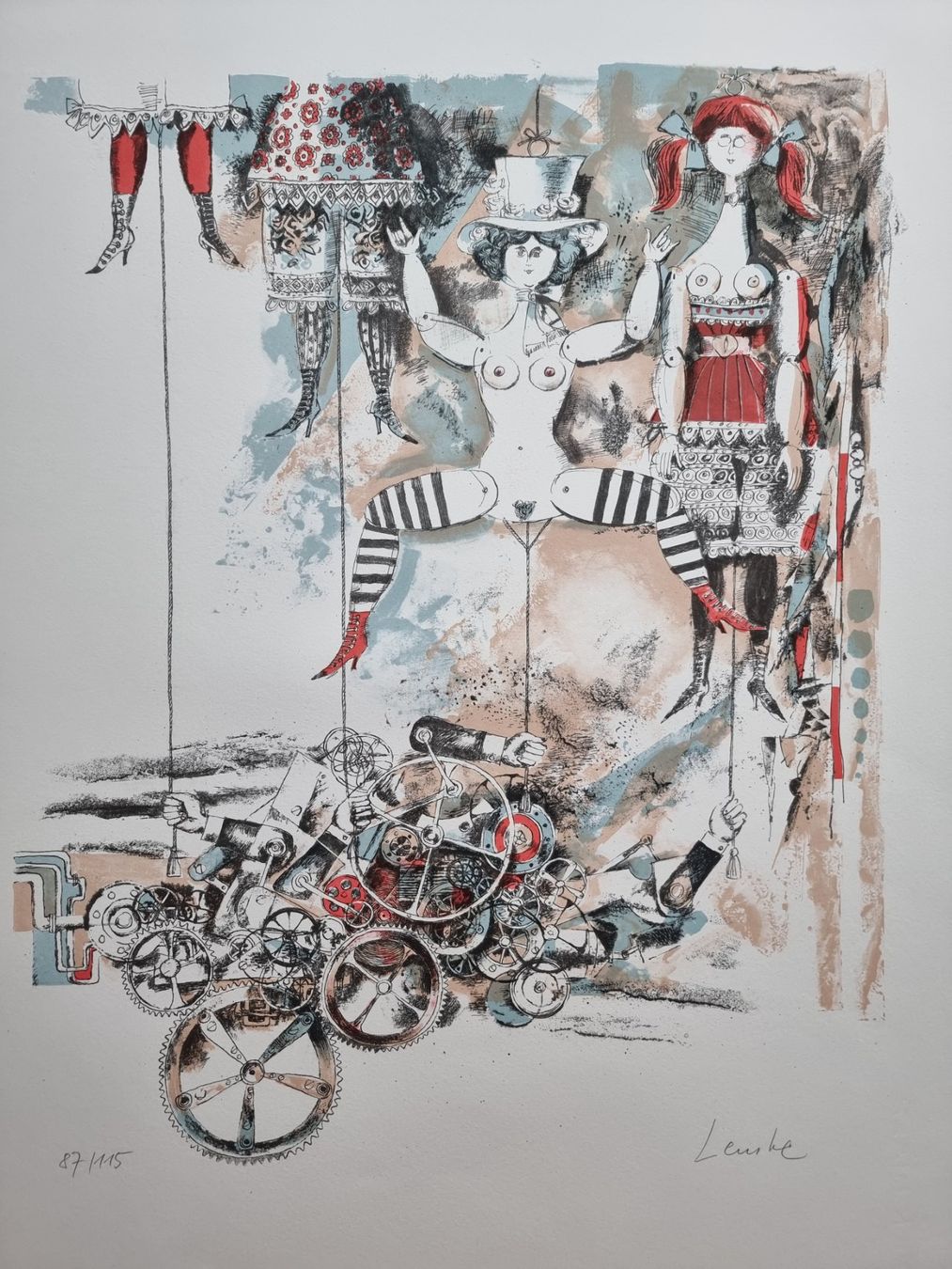 Grafiken & Lithographien: HORST LEMKE LITHORAPHIE SIGNIERT NUMMERIERT – Gebraucht aus Gersau von grafik-kunst