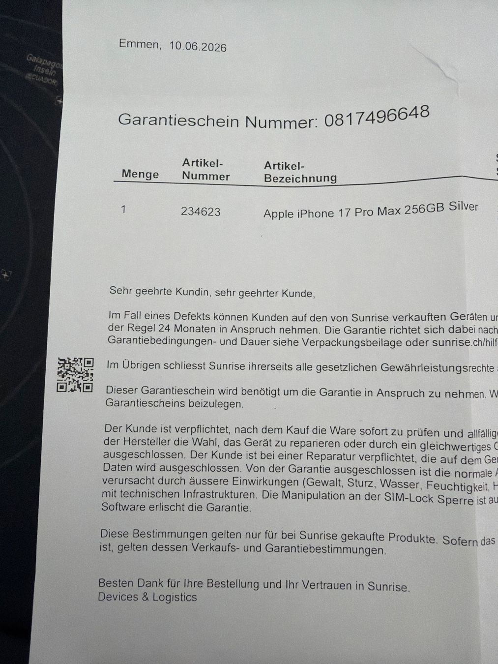 Apple Telefoni cellulari / Smartphones: iPhone 17 Pro Max Silb. 256GB, NEU, – Nuovo e nell'imballaggio originale da Rheinfelden venduto da nic_2bdw 3
