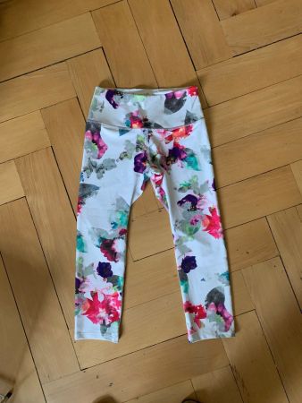 LAYER 8 - Sport Leggings weiss geblümt XS