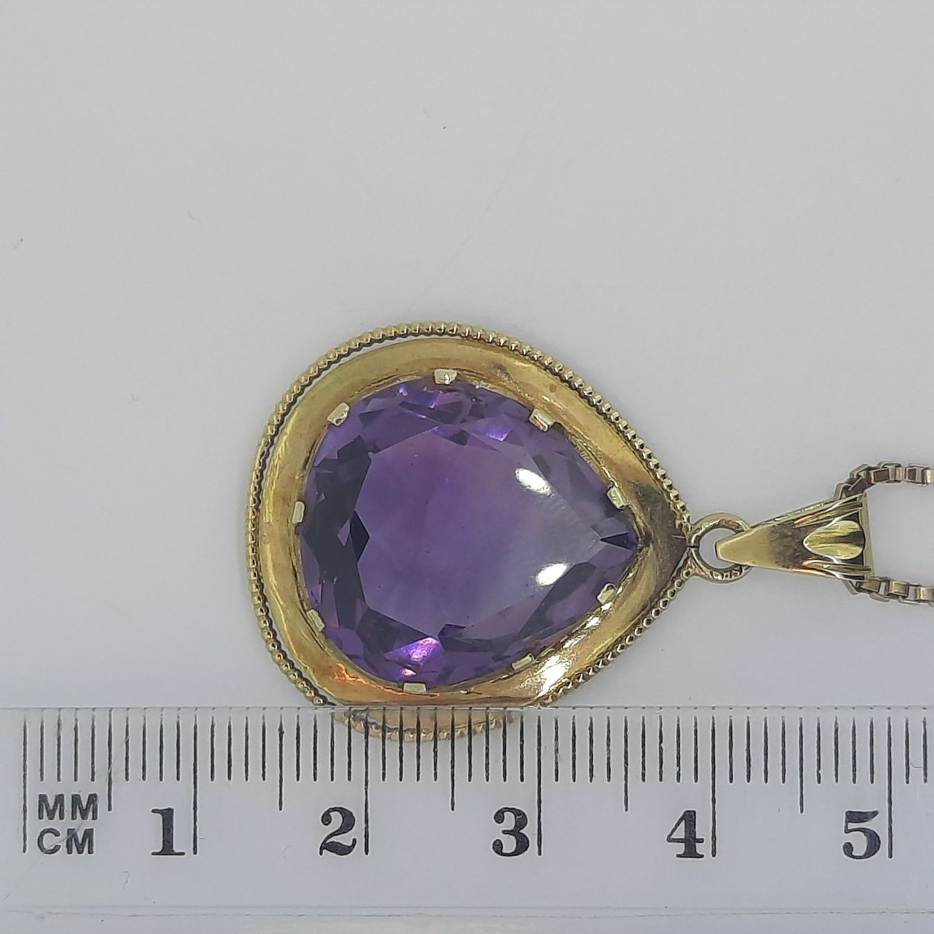 Ketten: Goldkette mit wunderschönem Amethyst – Gebraucht aus Unterägeri von Altgoldschmuck 6
