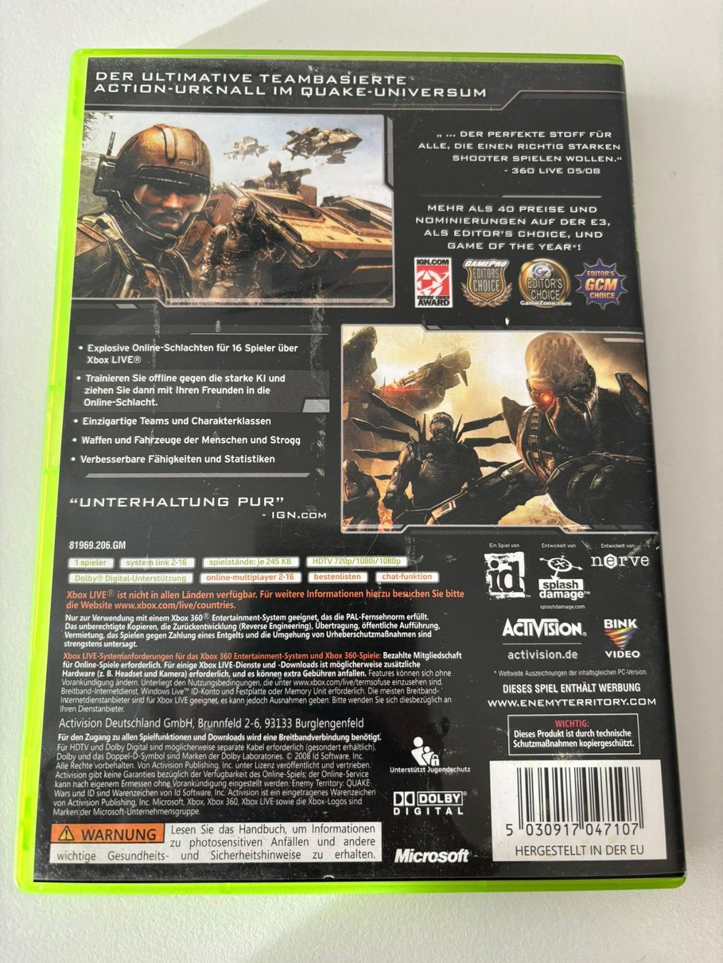 Giochi: Enemy Territory Quake Wars (XBOX 360) – Usato da Herisau venduto da Seyashop1 2