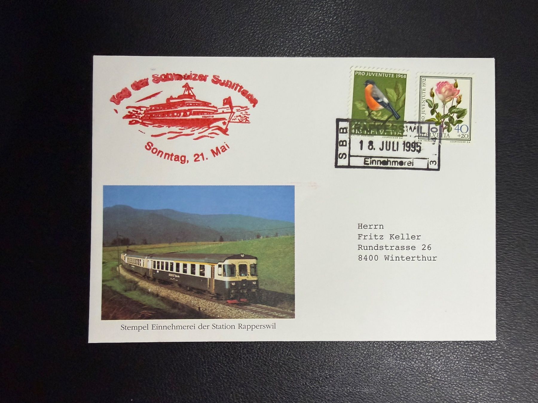 Tous les timbres: Bahnpostbeleg Südostbahn 1995 – D'occasion à oberrüti par jeanmei
