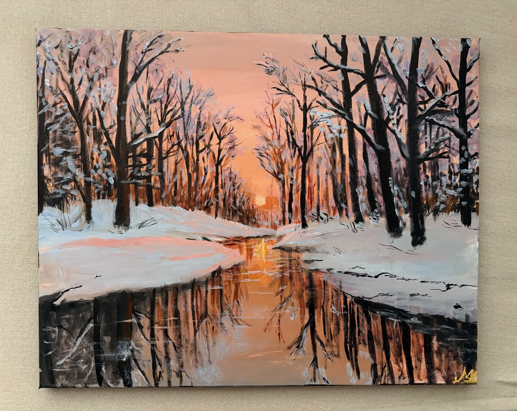 Dipinti: Winterlandschaft Gemälde, Handgemalt, 40x50cm – Nuovo e nell'imballaggio originale da Pfäffikon SZ venduto da Andrei_Moro_Kunst 1