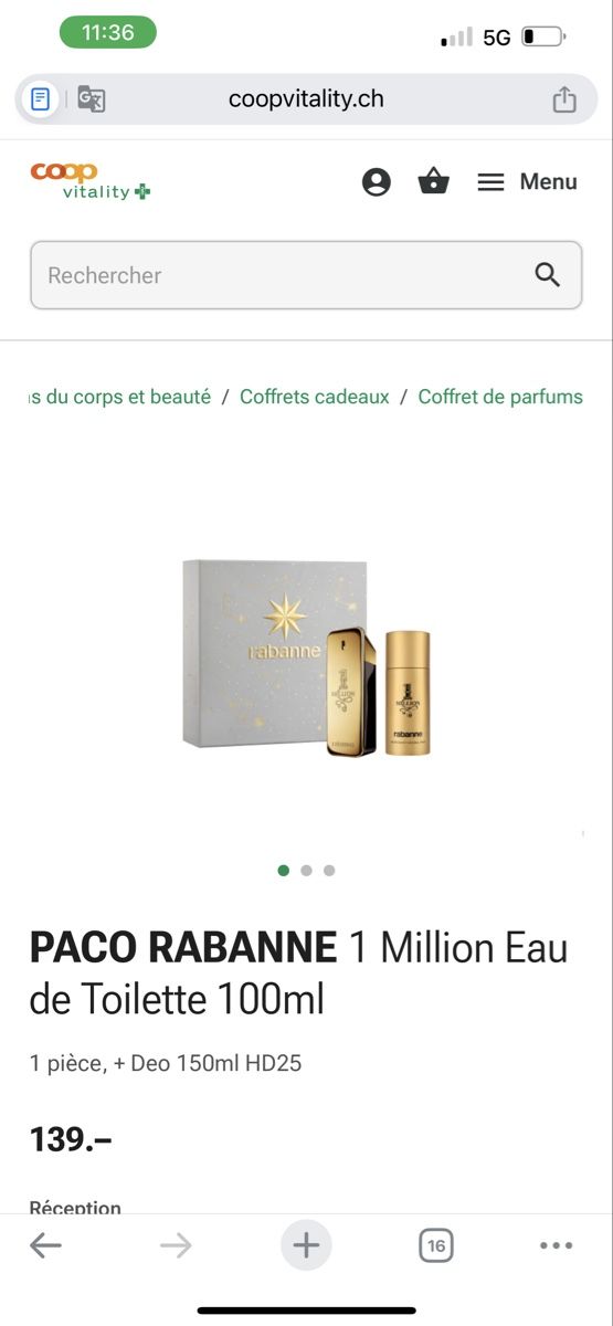 Paco Rabanne Profumi & Eau de Toilette: Rabanne parfum set 1million – Nuovo e nell'imballaggio originale da Oberentfelden venduto da asg_2cdd