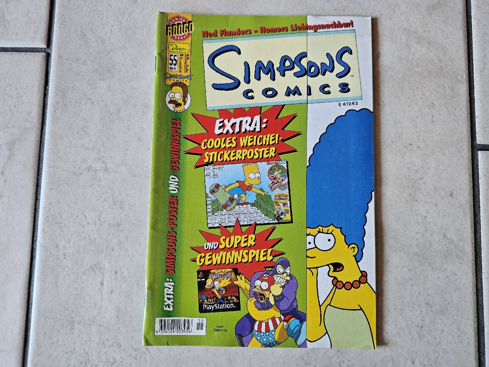 Fumetti: Simpsons Comic  -  Heft #55  (Stickerposter vorhanden) – Usato da Schneisingen venduto da backstore24