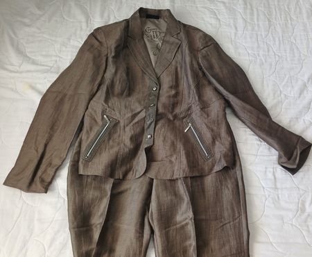 Gerry Weber, Leinen-Hosenanzug, Gr. 42, Top Zustand