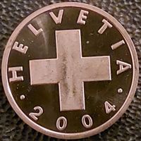1 Rappen 2004 stgl. / aus Münzsatz