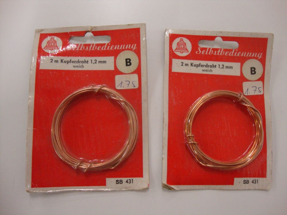 Runddraht Kupferdraht 8mm / 50mm² Cu Weich F20 100m